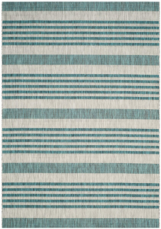 Safavieh Courtyard Cy8062-37212 Grey / Blue Striped Area Rug