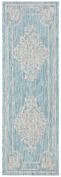 Safavieh Courtyard Cy8212-37121 Aqua / Grey Area Rug