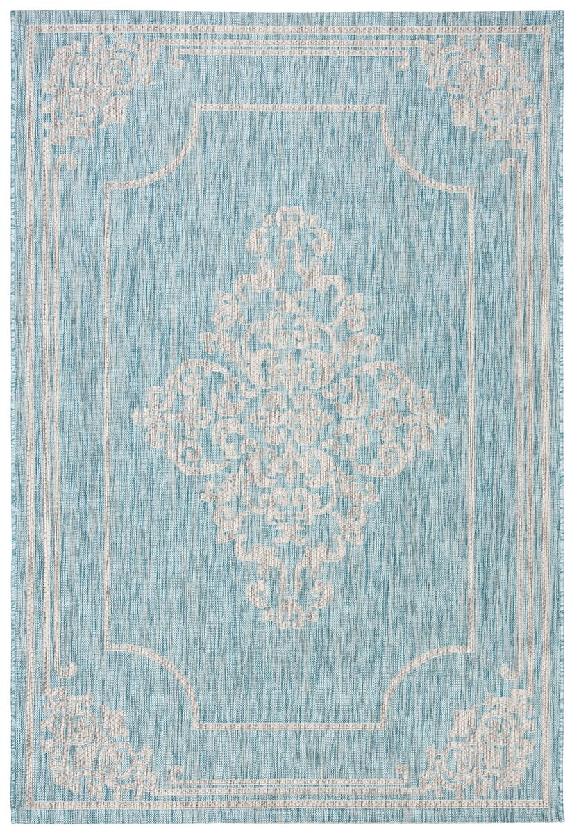 Safavieh Courtyard Cy8212-37121 Aqua / Grey Area Rug