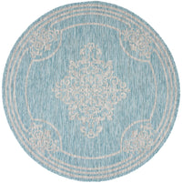 Safavieh Courtyard Cy8212-37121 Aqua / Grey Area Rug