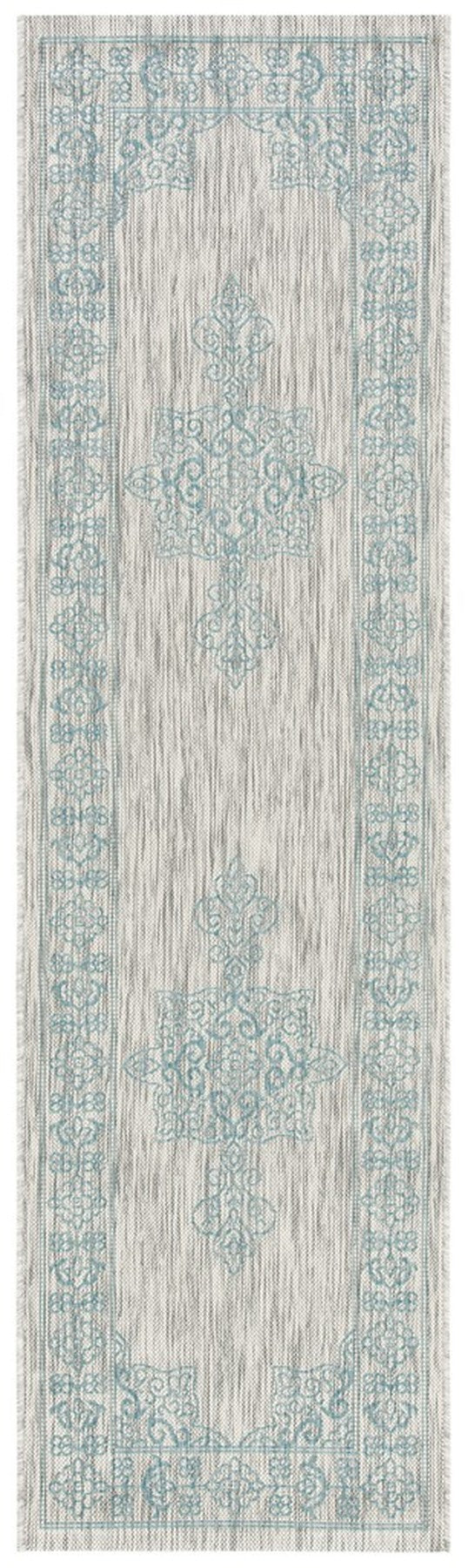 Safavieh Courtyard Cy8232-37112 Grey/Aqua Area Rug