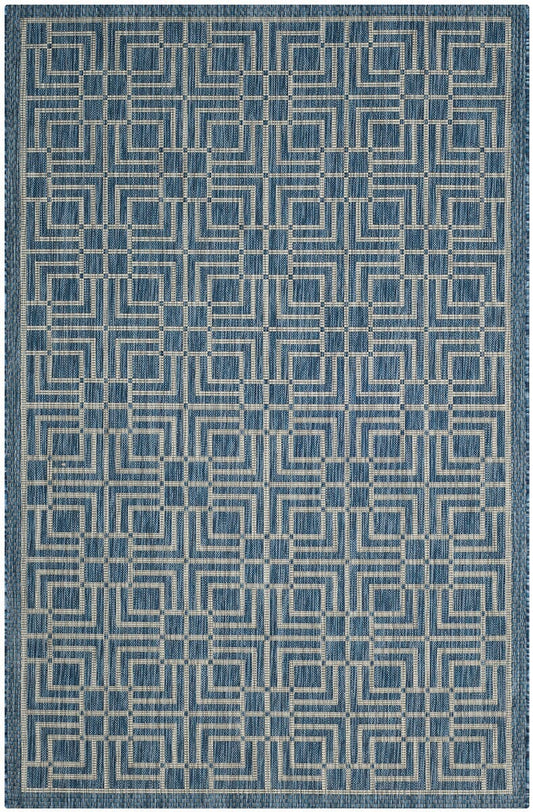 Safavieh Courtyard Cy8467-36821 Navy / Grey Geometric Area Rug