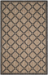 Safavieh Courtyard Cy8471-37312 Natural / Black Geometric Area Rug