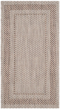 Safavieh Courtyard Cy8477-36312 Beige / Brown Bordered Area Rug