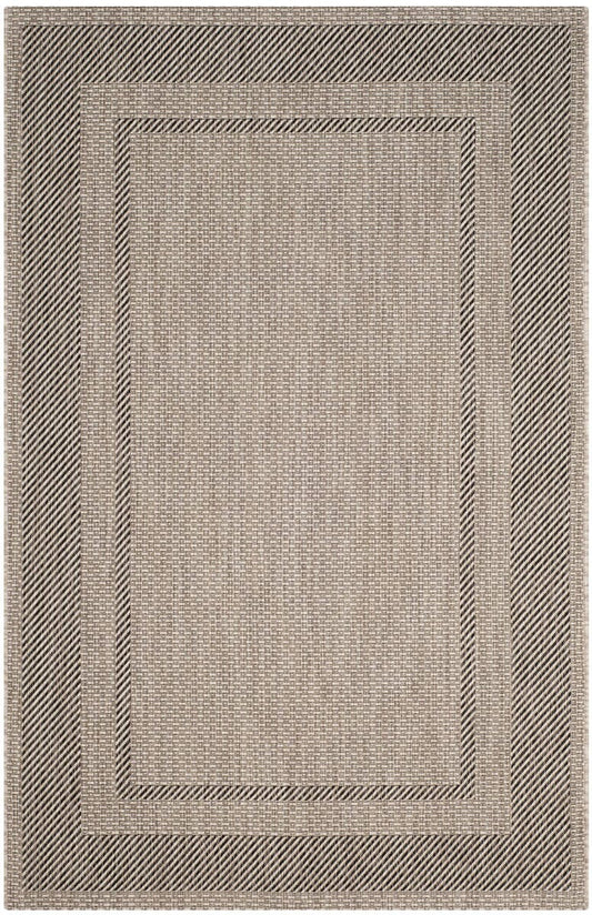 Safavieh Courtyard Cy8477-36612 Beige / Black Bordered Area Rug