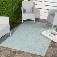 Safavieh Courtyard Cy8521-37121 Aqua / Grey Solid Color Area Rug