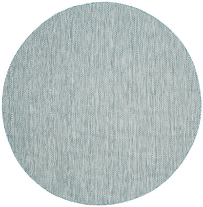 Safavieh Courtyard Cy8521-37121 Aqua / Grey Solid Color Area Rug