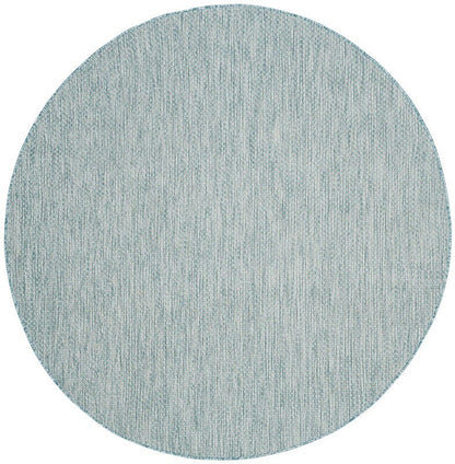 Safavieh Courtyard Cy8521-37121 Aqua / Grey Solid Color Area Rug