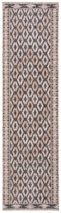 Safavieh Courtyard Cy8531-37321 Black / Natural Geometric Area Rug