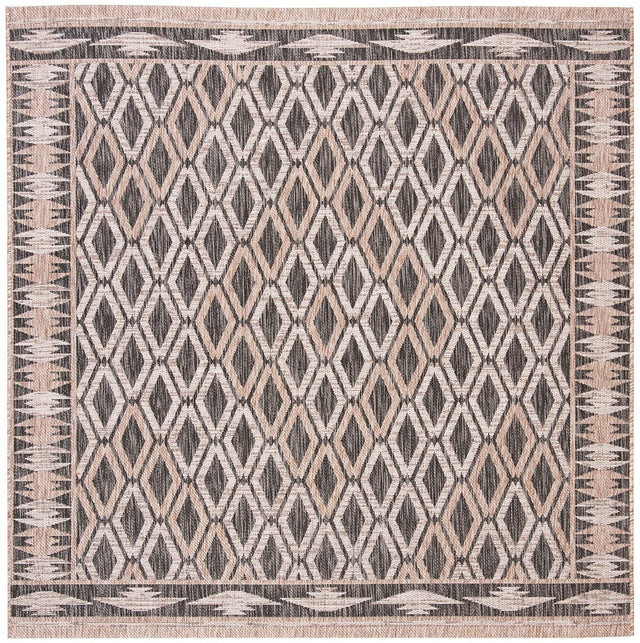 Safavieh Courtyard Cy8531-37321 Black / Natural Geometric Area Rug