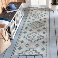 Safavieh Courtyard Cy8533-37212 Grey/Teal Area Rug