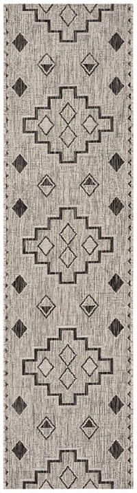 Safavieh Courtyard Cy8533-37612 Grey / Black Southwestern Area Rug