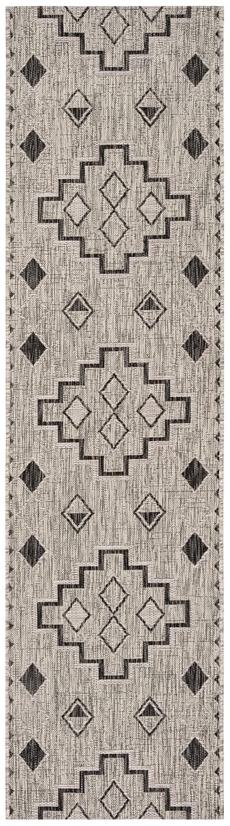 Safavieh Courtyard Cy8533-37612 Grey / Black Southwestern Area Rug