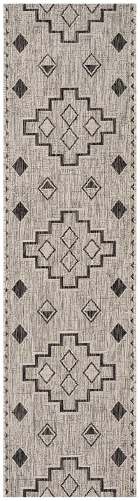 Safavieh Courtyard Cy8533-37612 Grey / Black Southwestern Area Rug