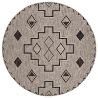 Safavieh Courtyard Cy8533-37612 Grey / Black Southwestern Area Rug