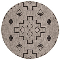 Safavieh Courtyard Cy8533-37612 Grey / Black Southwestern Area Rug