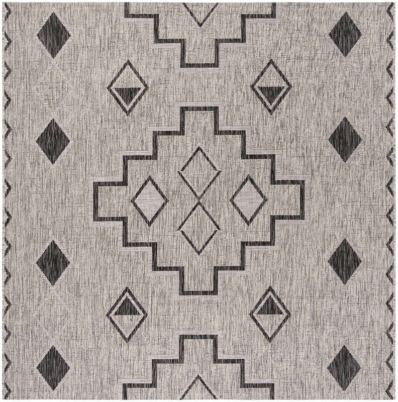 Safavieh Courtyard Cy8533-37612 Grey / Black Southwestern Area Rug