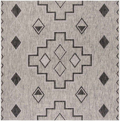 Safavieh Courtyard Cy8533-37612 Grey / Black Southwestern Area Rug