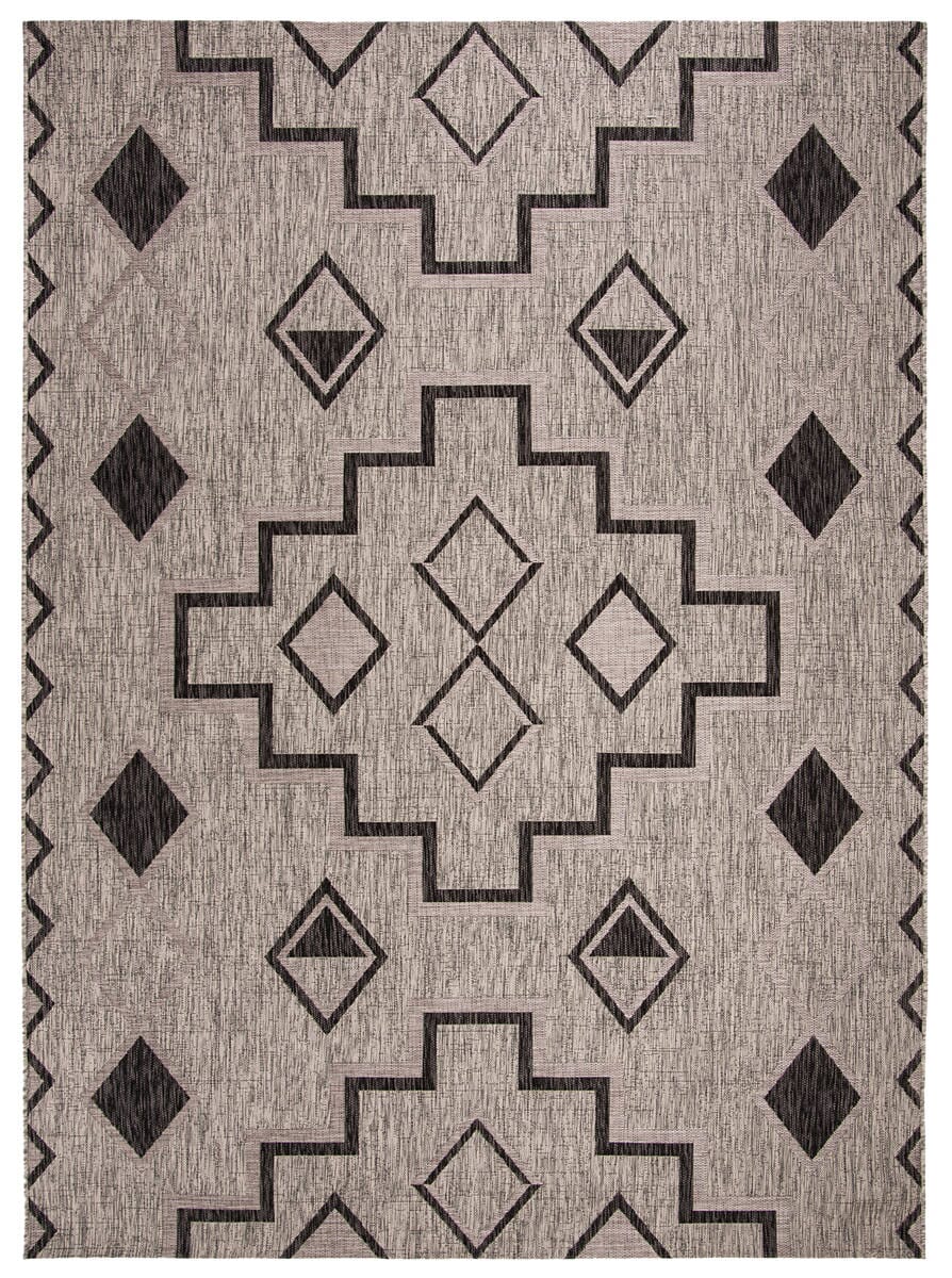 Safavieh Courtyard Cy8533-37612 Grey / Black Southwestern Area Rug