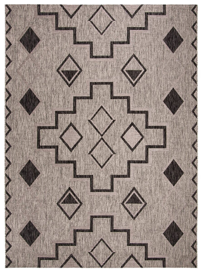 Safavieh Courtyard Cy8533-37612 Grey / Black Southwestern Area Rug