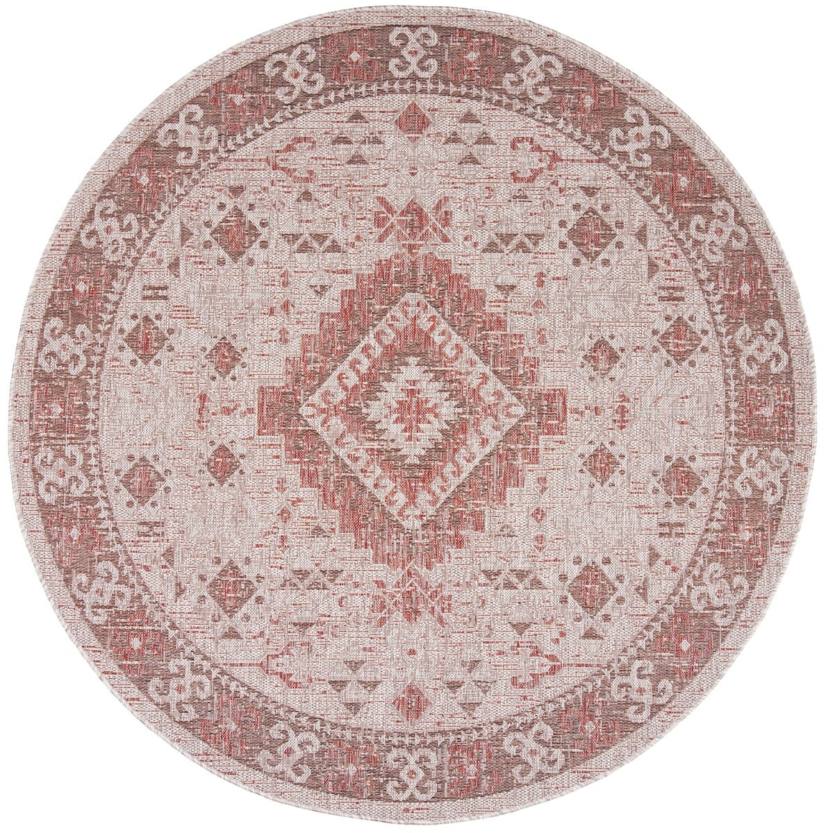 Safavieh Courtyard Cy8546-36512 Beige / Red Southwestern Area Rug