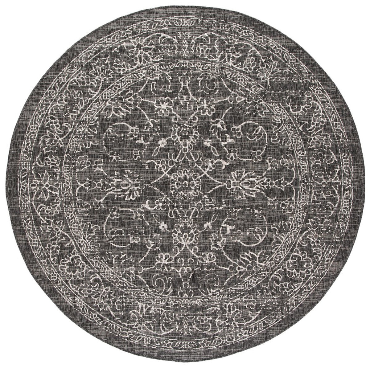 Safavieh Courtyard Cy8680-36621 Black/Ivory Area Rug