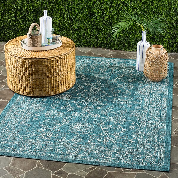 Safavieh Courtyard Cy8680-37221 Turquoise Area Rug