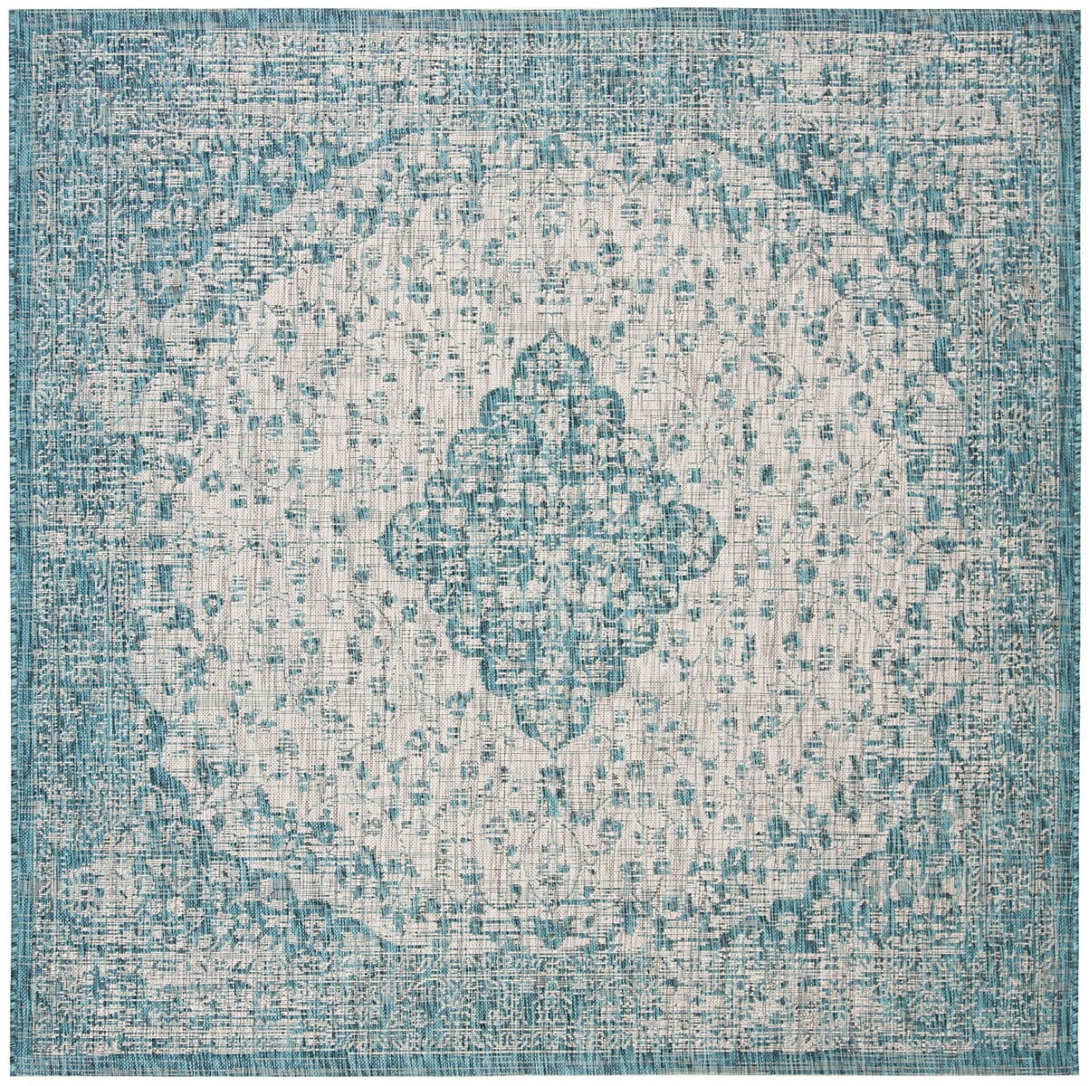 Safavieh Courtyard Cy8720-372 Teal / Cream Area Rug