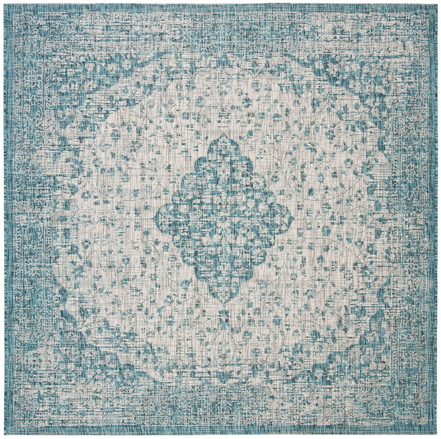 Safavieh Courtyard Cy8720-372 Teal / Cream Rugs.