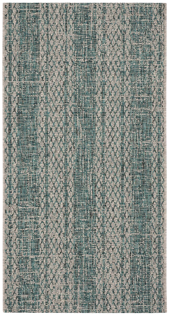 Safavieh Courtyard Cy8736-37212 Light Grey / Teal Area Rug