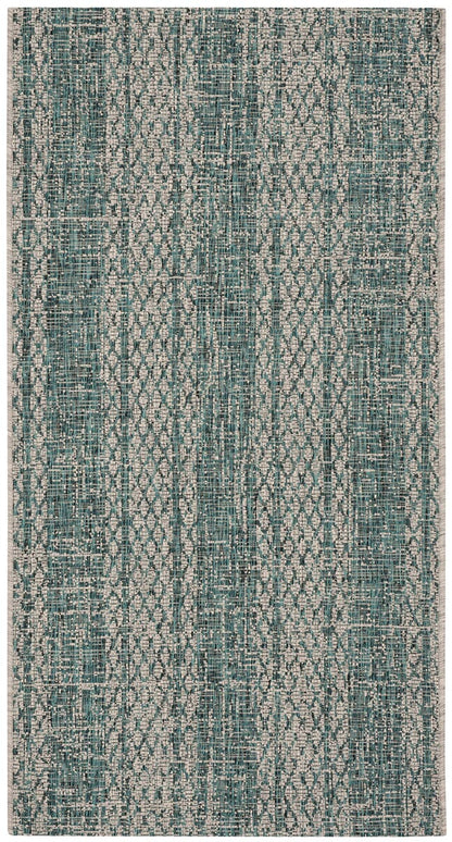 Safavieh Courtyard Cy8736-37212 Light Grey / Teal Area Rug