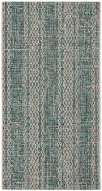 Safavieh Courtyard Cy8736-37212 Light Grey / Teal Area Rug