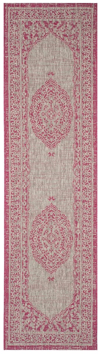 Safavieh Courtyard Cy8751-39712 Light Grey / Fuchsia Area Rug