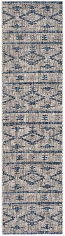 Safavieh Courtyard Cy8863-36812 Grey / Navy Moroccan Area Rug