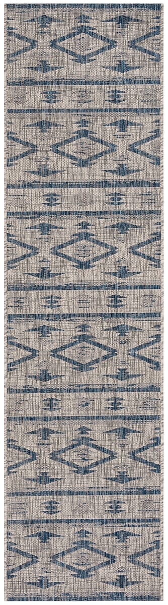 Safavieh Courtyard Cy8863-36812 Grey / Navy Moroccan Area Rug