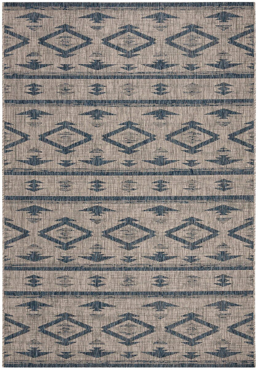 Safavieh Courtyard Cy8863-36812 Grey / Navy Moroccan Area Rug