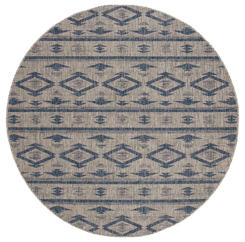 Safavieh Courtyard Cy8863-36812 Grey / Navy Moroccan Area Rug