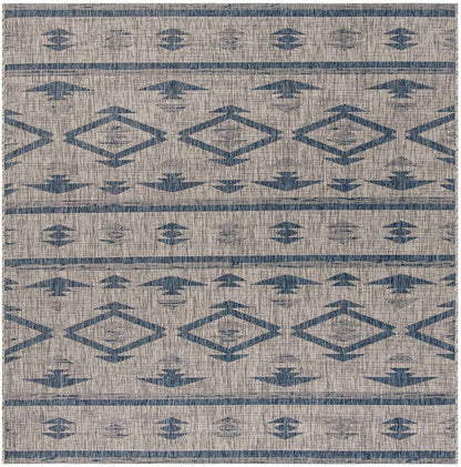 Safavieh Courtyard Cy8863-36812 Grey / Navy Moroccan Area Rug