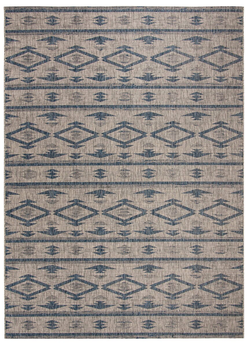 Safavieh Courtyard Cy8863-36812 Grey / Navy Moroccan Area Rug