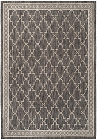 Safavieh Courtyard Cy8871-36621 Black / Beige Geometric Area Rug