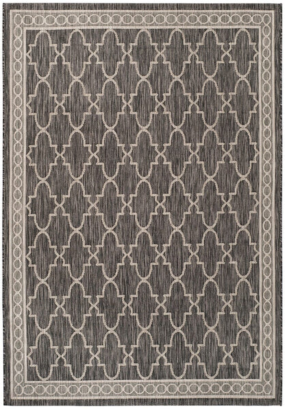 Safavieh Courtyard Cy8871-36621 Black / Beige Geometric Area Rug