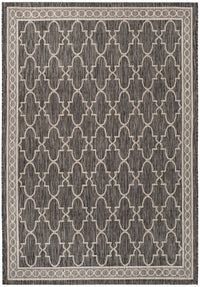 Safavieh Courtyard Cy8871-36621 Black / Beige Geometric Area Rug