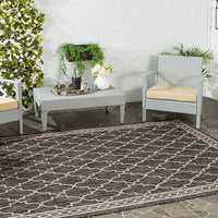 Safavieh Courtyard Cy8871-36621 Black / Beige Geometric Area Rug