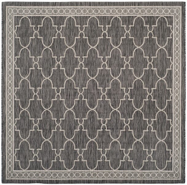 Safavieh Courtyard Cy8871-36621 Black / Beige Geometric Area Rug