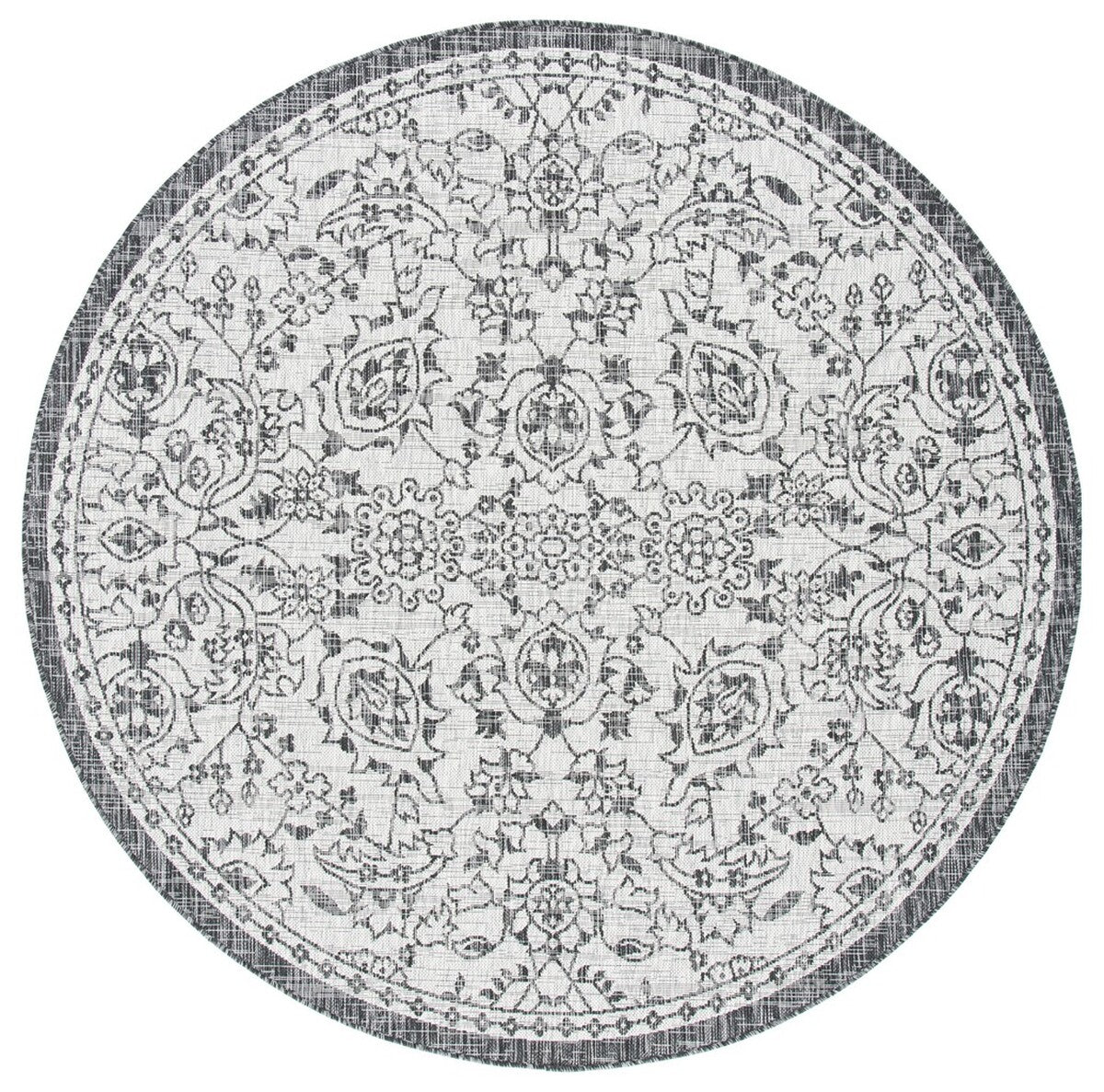 Safavieh Courtyard Cy8968-37612 Grey/Black Area Rug