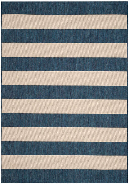 Safavieh Courtyard Cyb6600-268 Navy / Beige Striped Area Rug