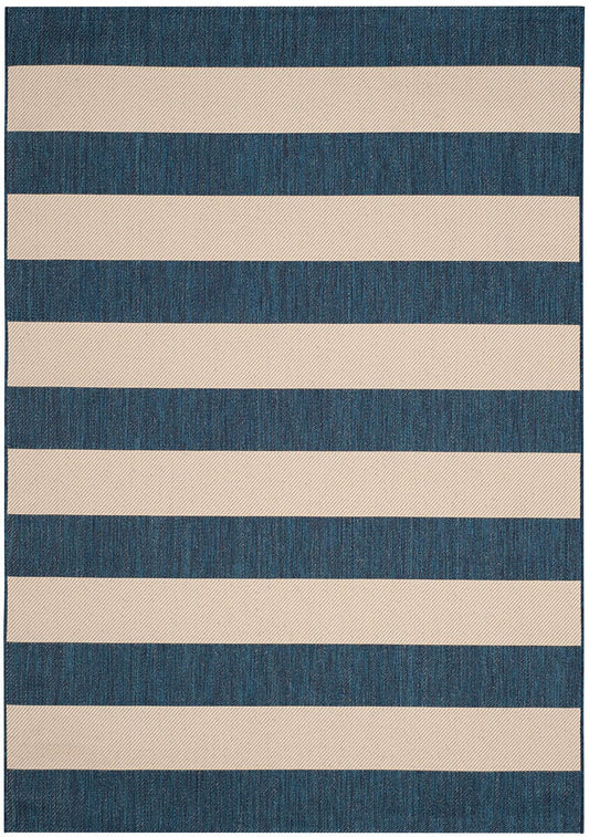 Safavieh Courtyard Cyb6600-268 Navy / Beige Striped Area Rug