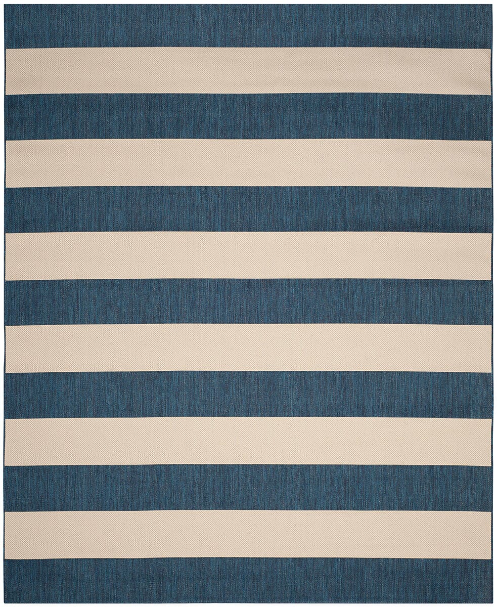 Safavieh Courtyard Cyb6600-268 Navy / Beige Striped Area Rug