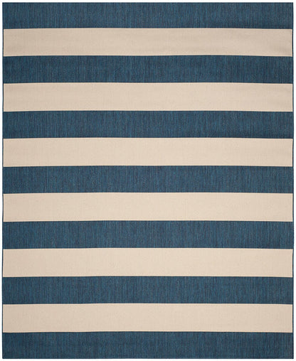 Safavieh Courtyard Cyb6600-268 Navy / Beige Striped Area Rug