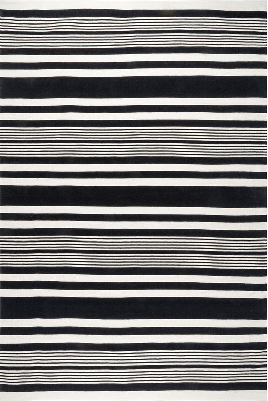 Nuloom Jess Striped Nje1975A Black Area Rug